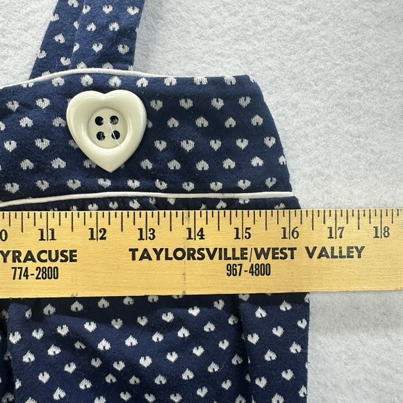 Vintage Miken Tunic Tank Top Large Blue Hearts Whimsy Layer Twee Sleeveless Y2k - Picture 7 of 10